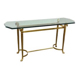 Drexel Furniture Connoisseur Collection Brass Console Table. Estimate Price: $3,000