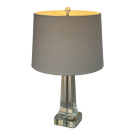 Glass Tapered Column Table Lamp