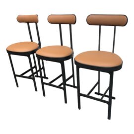 Michael Oren Design Porter Place Style Swivel Counter Stools, Set of Three. Original Price: $5,085