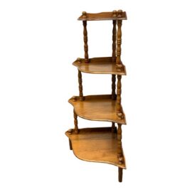 Oak Wood Corner Display Shelving, Circa 1920's