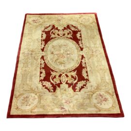 4ft × 6ft Aubusson Style Floral Wool Area Rug. Original Price: $1,900