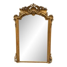 Louis XVI-Style Giltwood Trumeau Mirror