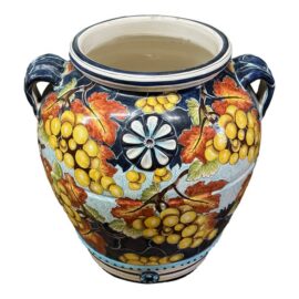 Hand Painted Italian Majolica Ceramic Urn
