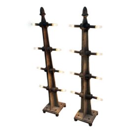 Ecclesiastical Iron Candelabras, Pair