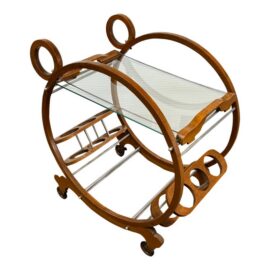 Art Deco Italian Bar Cart, Circa 1940's