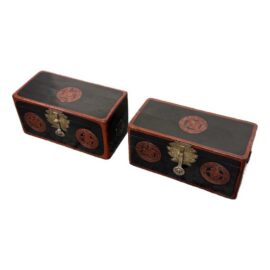 Korean Vintage Wedding Box/Dowry Chest, Pair