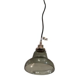 Restoration Hardware 20th C. Factory Filament Smoke Glass Funnel Barn Tall Pendant
