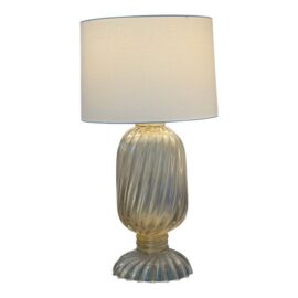 Jan Showers for Kyle Bunting Murano Glass Swirl Table Lamp With Gold Leaf. Estimated Price: $2,150