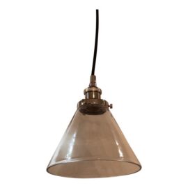 Restoration Hardware 20th C. Factory Filament Clear Glass Barn Pendant
