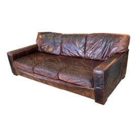 Restoration Hardware Luxe Maxwell Sofa, Cocoa. Original Price: $11,130