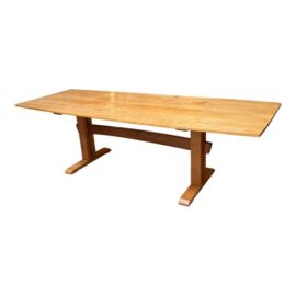 Boat Shaped Trestle Dining Room Table