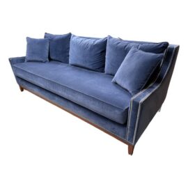 Nathan Anthony Bespoke Slope Arm Sofa, Navy