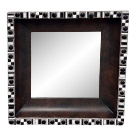 Mychelle Fitzgerald Black + White Mosaic Design Wall Mirror