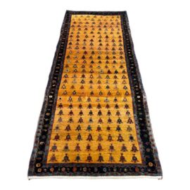3ft 5in × 9ft 5in Hand-Knotted Wool Tribal Runner Rug