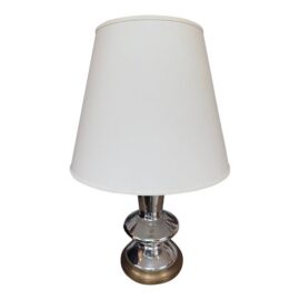 Chrome + Brass Modernist Table Lamp