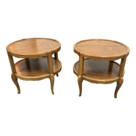 Mid 20th Century Two-Tiered Side Tables, Pair
