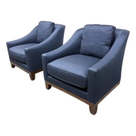 Laura Kirar for Baker Furniture Neue Lounge Chairs, Pair. Estimated Price: $13,000