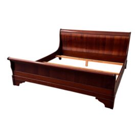 Eastern King Size Grange Louis Philippe Cherry Wood Sleigh Bed. Estimated Price: $6,600
