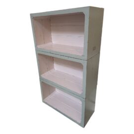 Pink + White Stacking Shelves, Set of Three