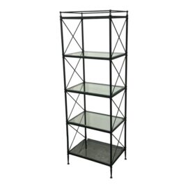 Restoration Hardware Metal + Glass Etagere. Original Price: $1,300