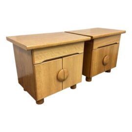 Mid-20th Century Danish Modern Cherry Nightstands, Pair