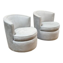 McCreary Modern for Room & Board Otis Swivel Chairs, Pair. Original Price: $2,400