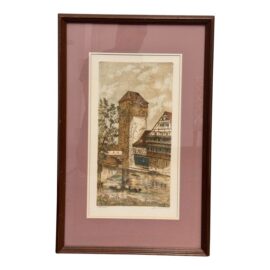 M. Leianne " Weinstadel" Etching, Vintage