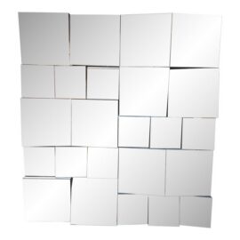 Machine Age Modern Faceted Slopes Wall Mirror, Style of Neal Small