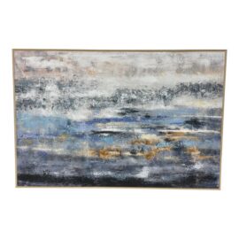 Burns Abstract Textured Print on Canvas, Framed