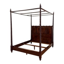 California King Kerry Joyce for Dessin Fournir Barley Twist Poster Bed Frame. Estimate Price: $37,400