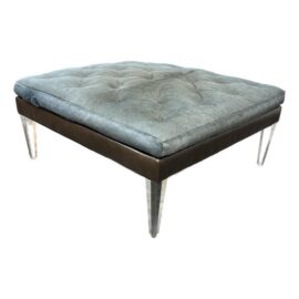 Lee Industries for Witford Hide + Leather Ottoman. Estimate Price: $6,350
