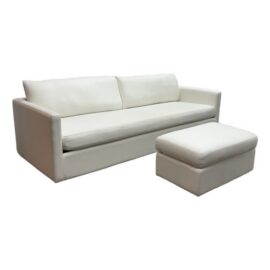 Williams Sonoma for Pottery Barn Union Grand Sofa + Ottoman, Pair. Original Price: $2,700