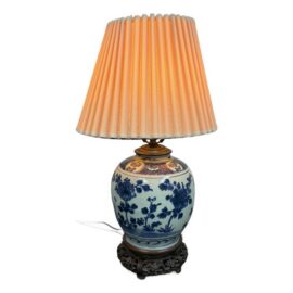 Chinoiserie Porcelain Ginger Jar Table Lamp Vintage