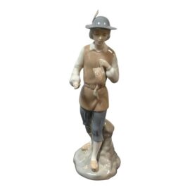 Miquel Requena for Lladró Man With Geese Porcelain Figurine, Signed