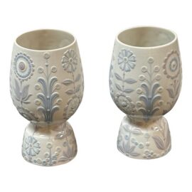 Julio Fernández for Lladró Floral Jug Porcelain Vases, Pair