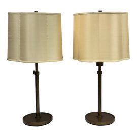 Barbara Barry for Visual Comfort & Co. Simple Scallop Table Lamps, Pair. Original Price: $2,000