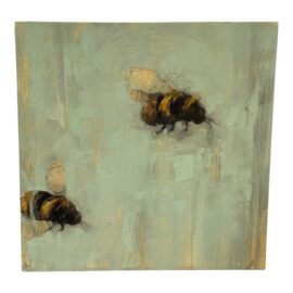 Angie Renfro Bee's Collection Oil Painting on Wood, Signed
