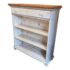 Shabby Chic White + Tan Bookshelf