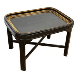 English Black + Gold Tray Table