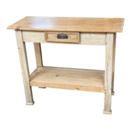 Pine Wood Console Table With Drawer