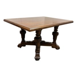 Hand Carved Wood Base + Wood Top. Estimate Price: $10,800