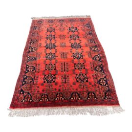 4ft 4in × 6ft 8in Hand-Knot Tribal Wool Area Rug
