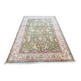 6ft 2in × 9ft Hand-Knotted Wool Oriental-Style Area Rug