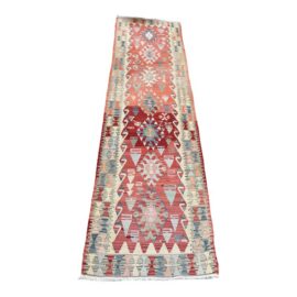 3ft × 10ft 3in Hand Woven Flat-Weave Kilim Runner