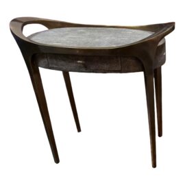 R & Y Augousti Black Shagreen Side Table. Estimated Cost: $2,900