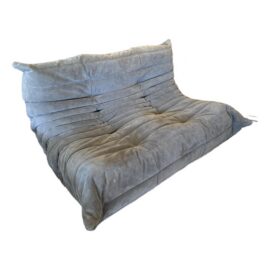 Michel Ducaroy for Ligne Roset Togo Loveseat, Alcantara Chic. Original Price: $6,575