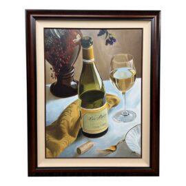 Thomas Stiltz Portrait in White and Gold Limited Giclee on Canvas, Signed Edition 12 of 25