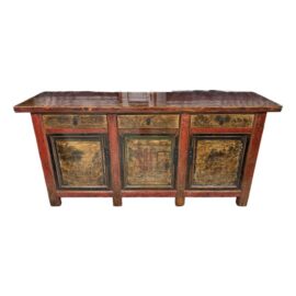 Antique Mongolian Sideboard, Late 19th Century