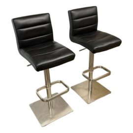 Zuri Furniture Lush Adjustable Swivel Bar Stools, Pair. Original Price: $600