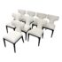 Restoration Hardware Ligné Upholstered Fabric Dining Chairs, Set of Eight. Original Price: $8,640